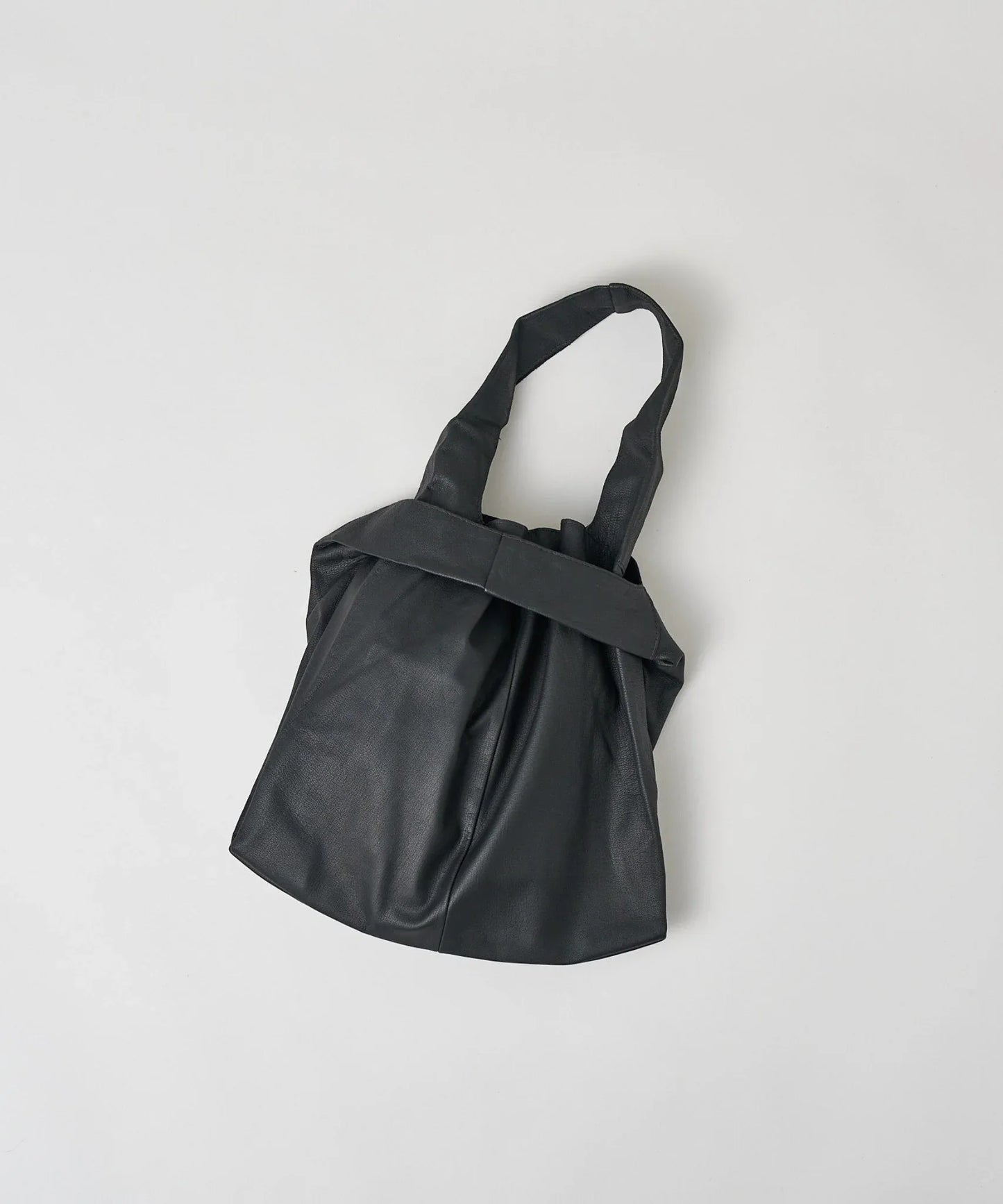 2way Reji-bukuro S (black) / goatskin "BARE" - REN WEB SHOP