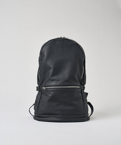 #11/ Daily backpack mid (black) / goatskin