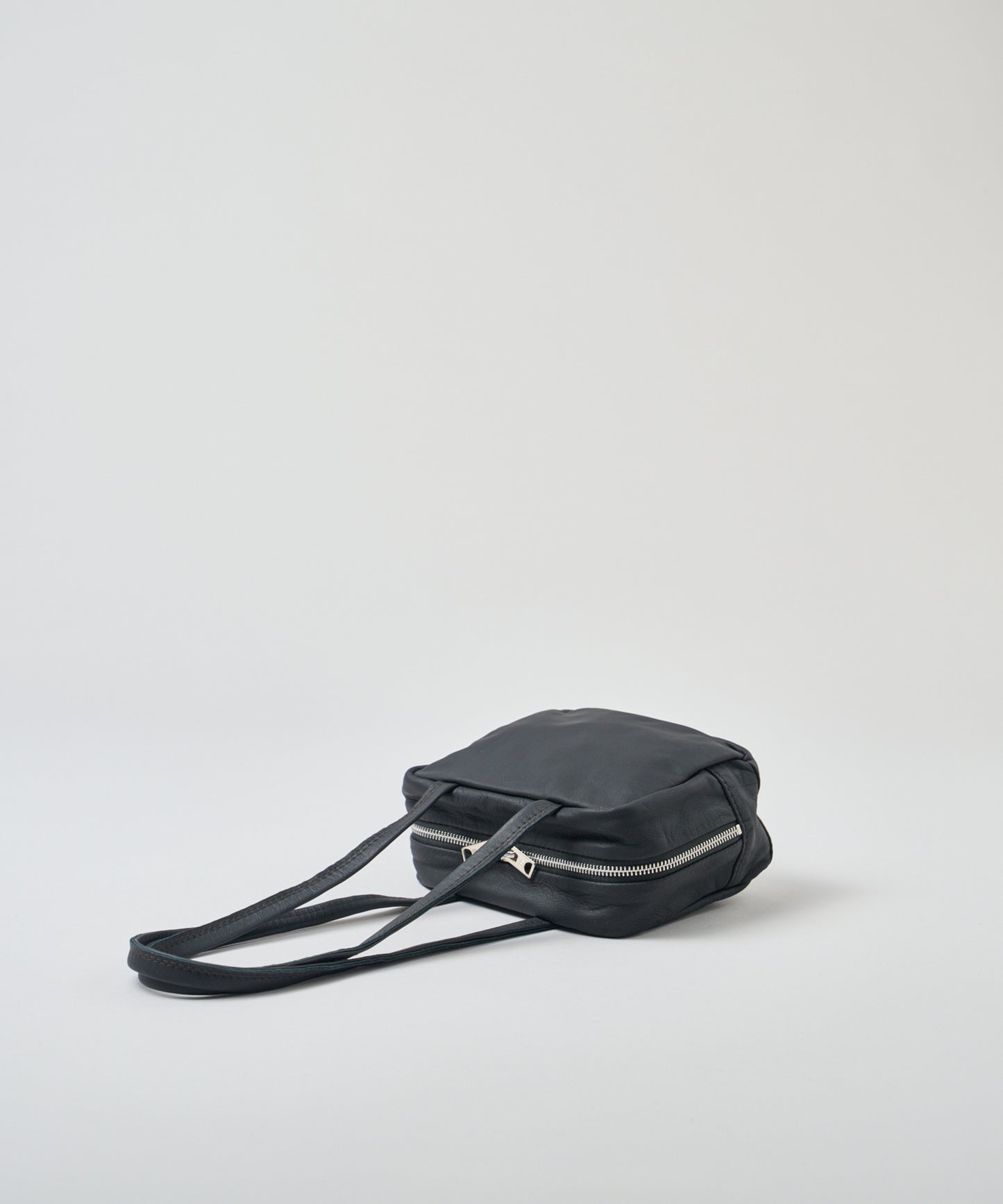 #11《SALE 30%》Slouchy Box Bag XS (dark brown) / goatskin "BARE"