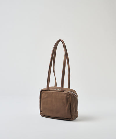 #11《SALE 30%》Slouchy Box Bag XS (dark brown) / goatskin