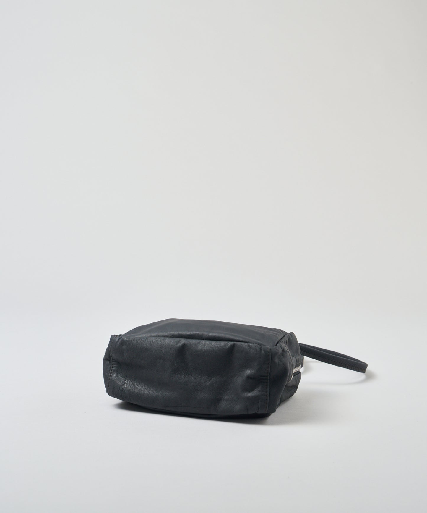 #11/ Slouchy Box Bag S (dark brown) / goatskin "BARE"