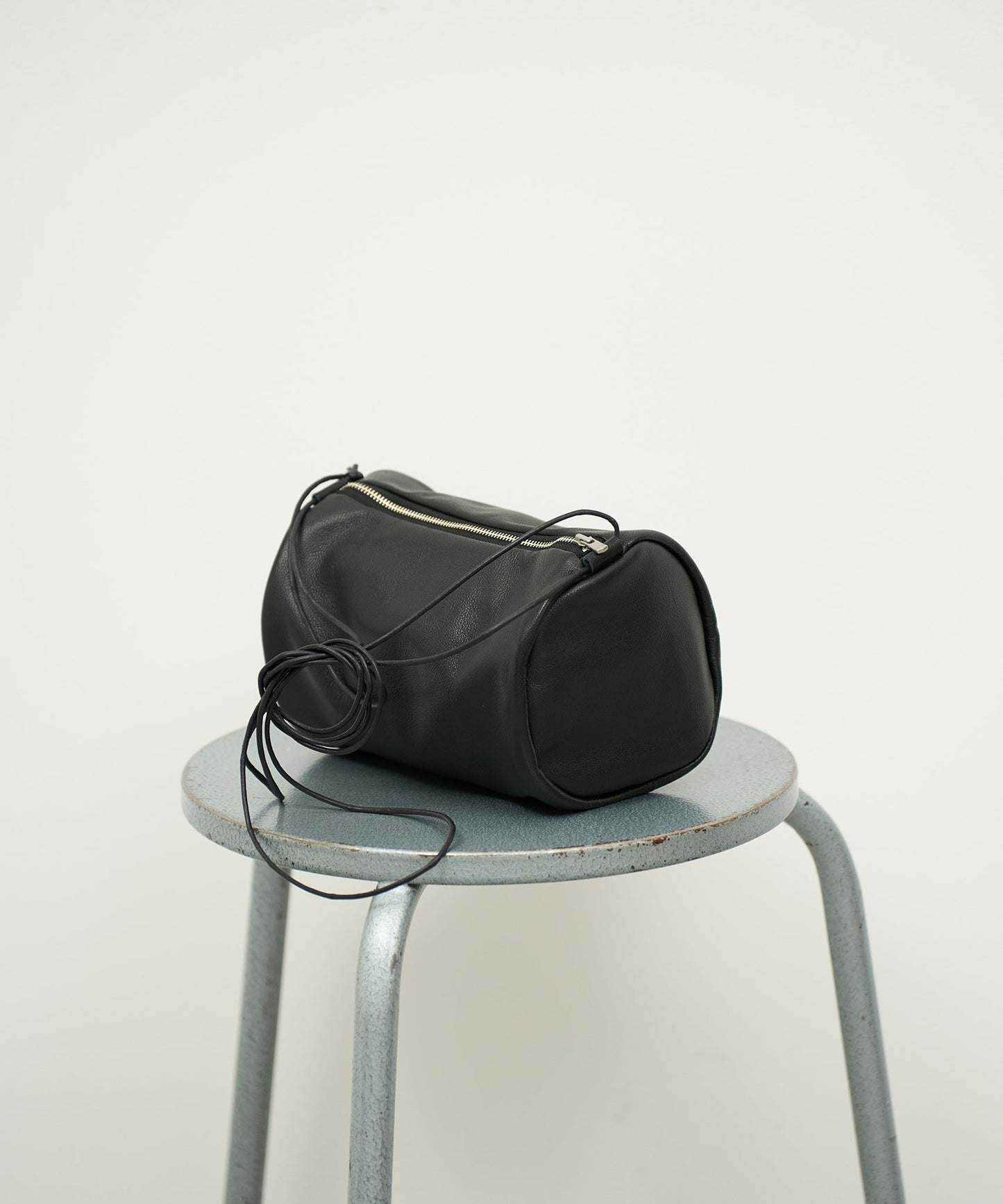 #15/ Canister shoulder Bag (black) / goatskin "STILL"