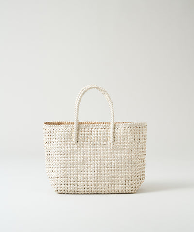 #16/ Basket tote bag S (oatmeal) / goatskin