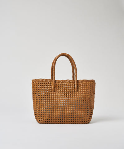 #16/ Basket tote bag S (camel) / goatskin