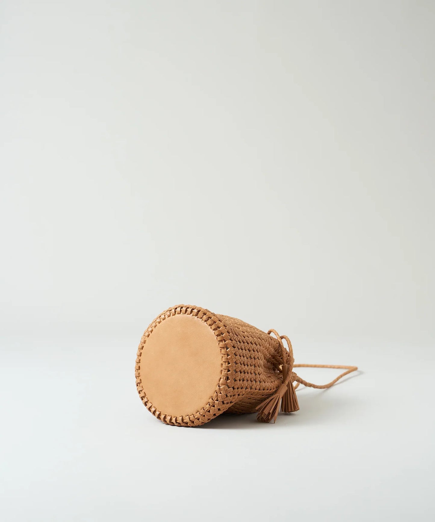 Tassel bottle shoulder (camel) / goatskin "GOAT MESH " - REN WEB SHOP