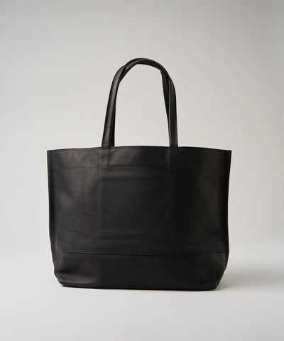 Wide tote bag L - Black / pigskin Hallie