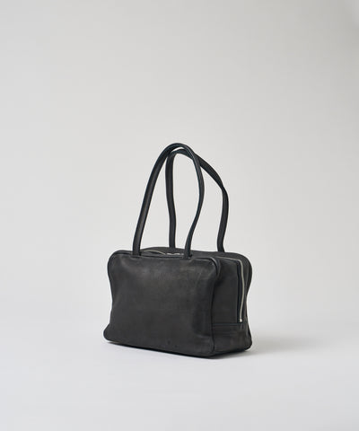 #30/ Square duffel bag XS (black) / pigskin