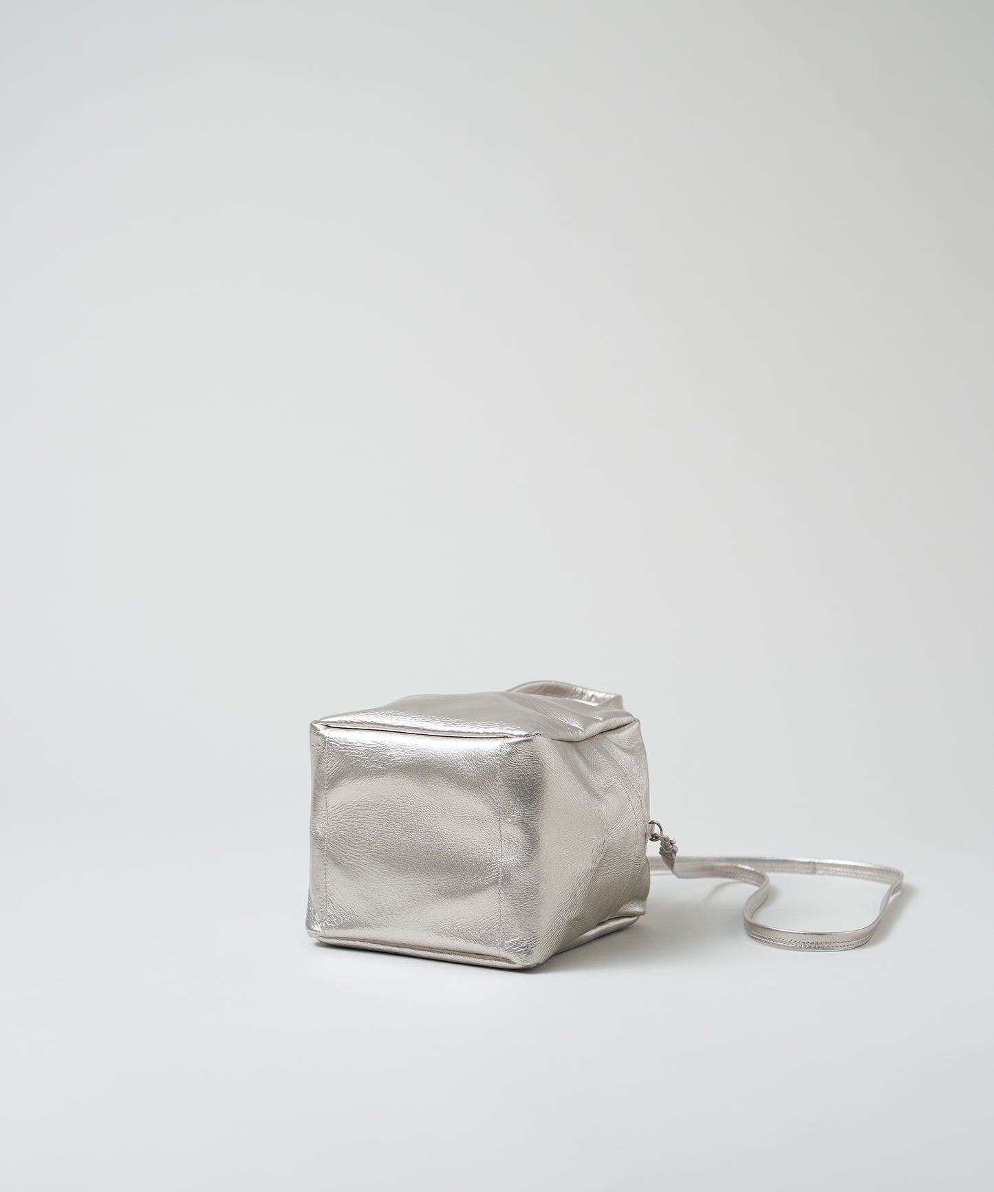 Cube pochette - Silver / pigskin Lustra