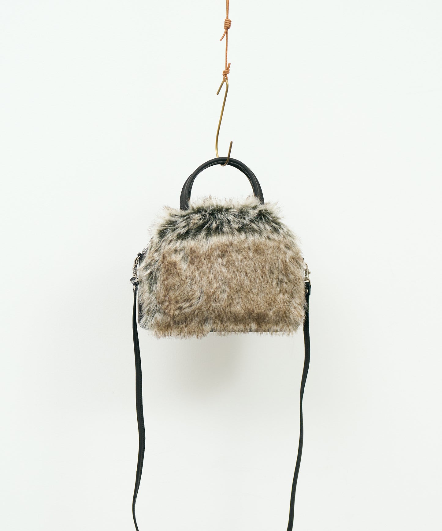 #88a / Micro Boston 2way / Pigskin "HALLIE × Craft fur"