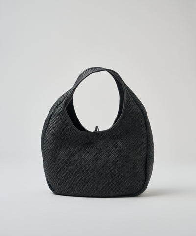 Circle Basket - black / sheepskin Sheep mesh