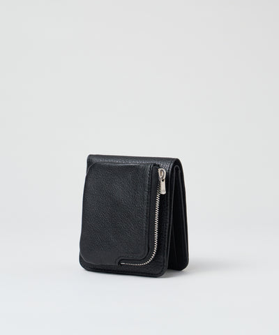 #50/ Patch pocket wallet (black) / cowhide