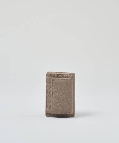 #51b/ Mini wallet (almond gray) / cowhide