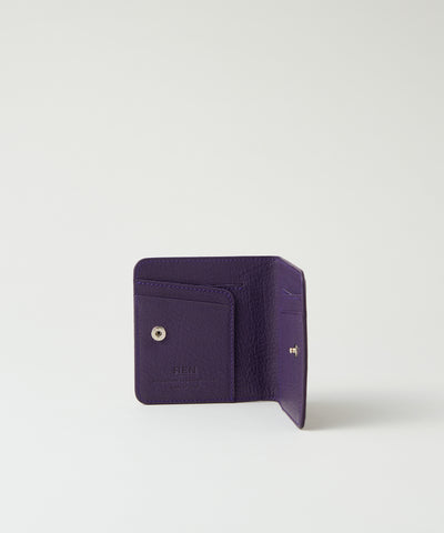 #55/ Clip wallet (purple) / cowhide