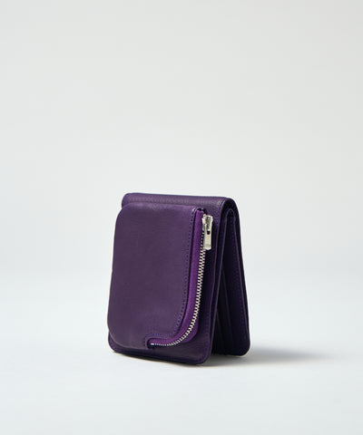#55 / Patch pocket wallet (purple) / cowhide