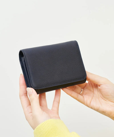 Postman wallet S - Indigo blue / cowhide Baby buffalo