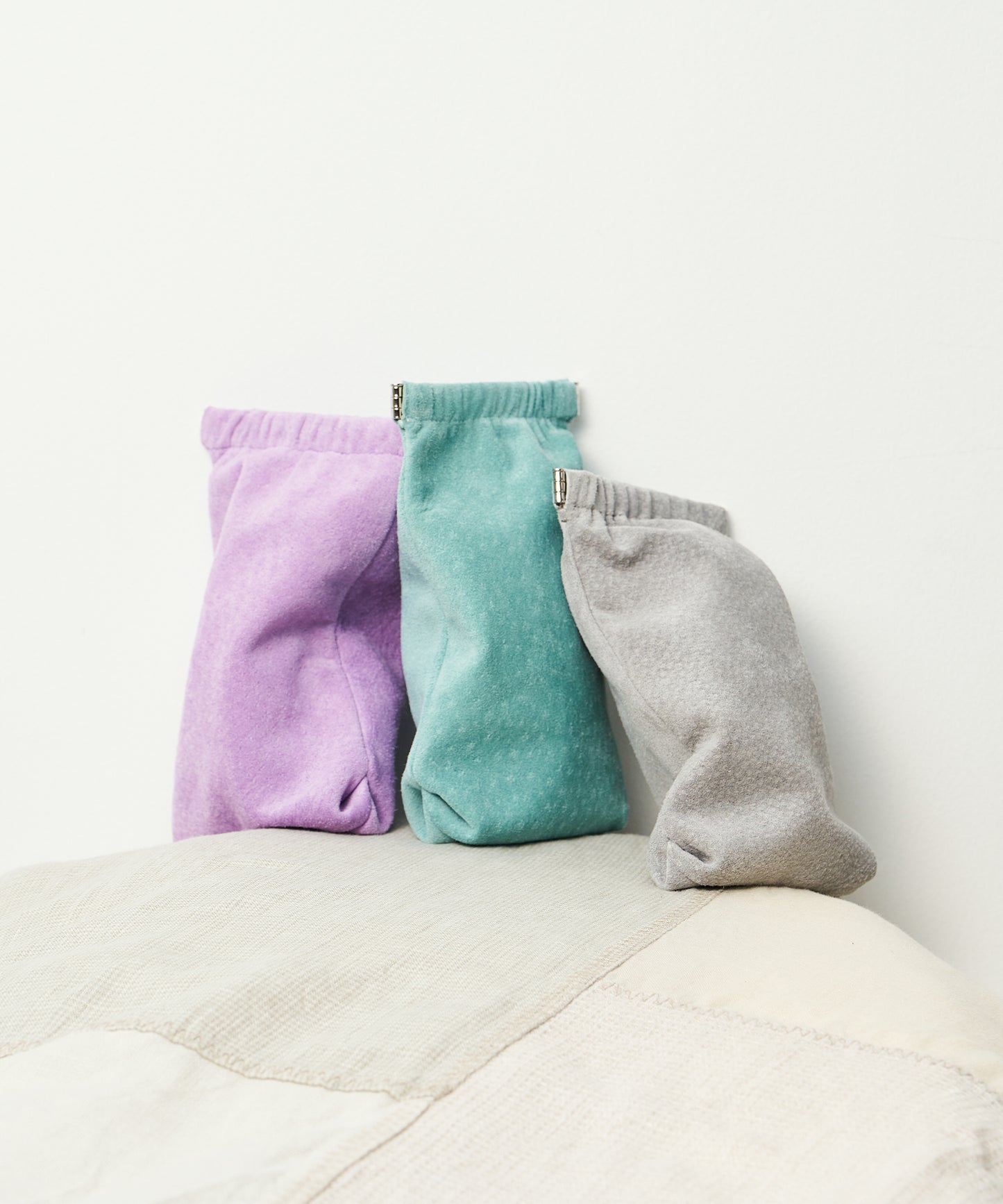 #39/ Palm pouch (sand gray) / pigskin "Lining Suede"