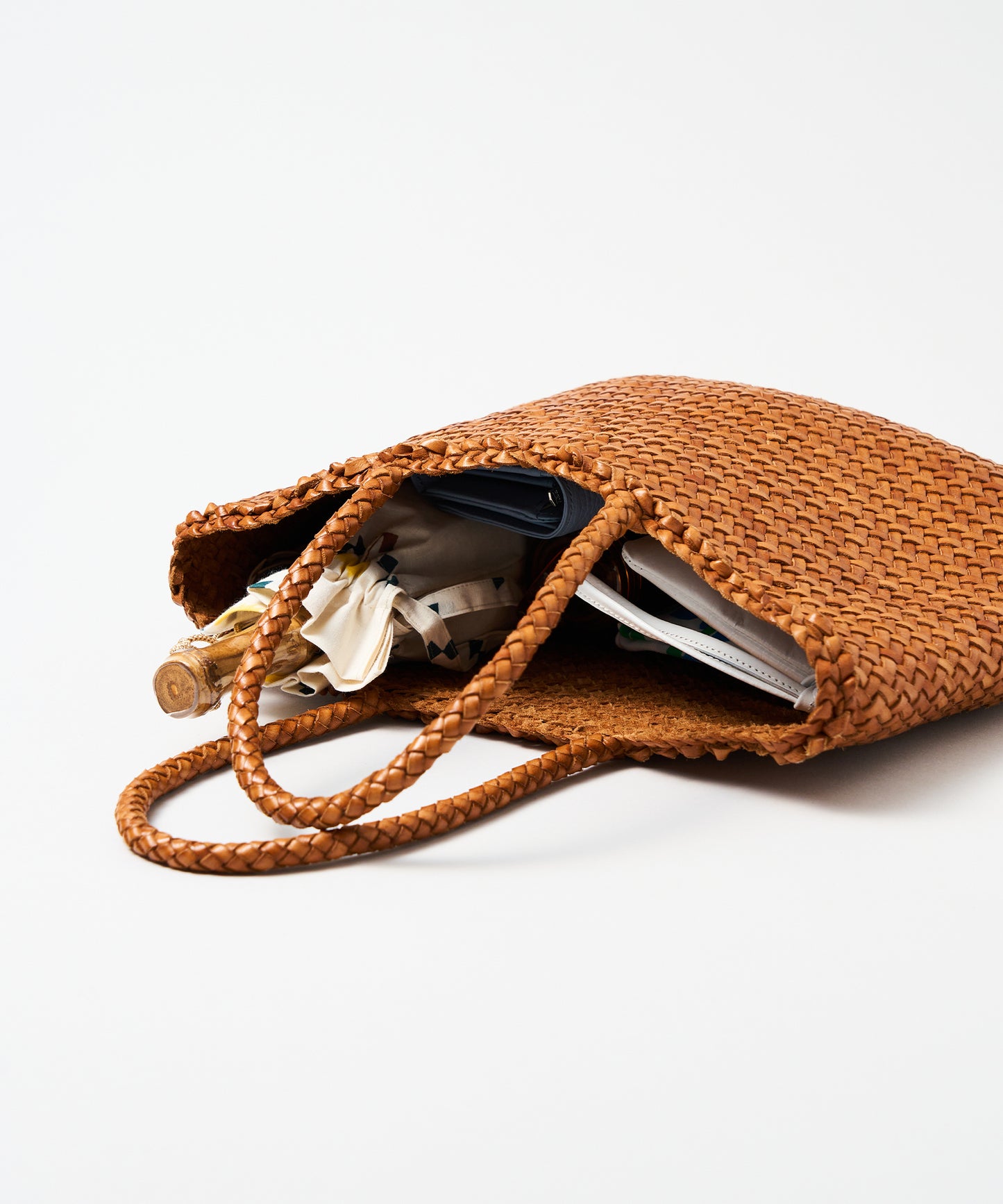 #57/ Mercado 购物袋 (经典海军蓝) / 牛皮“BUFFALO MESH”