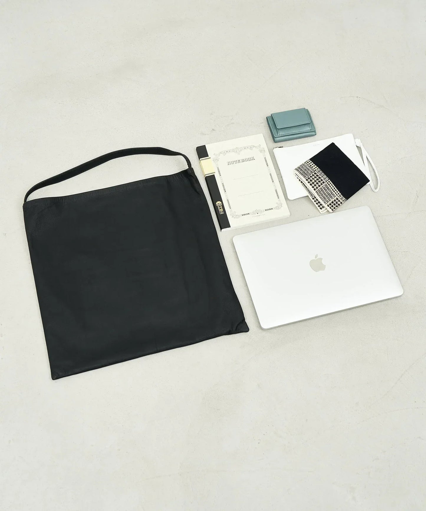 Basic square L (dark brown) / goatskin "BARE" - REN WEB SHOP
