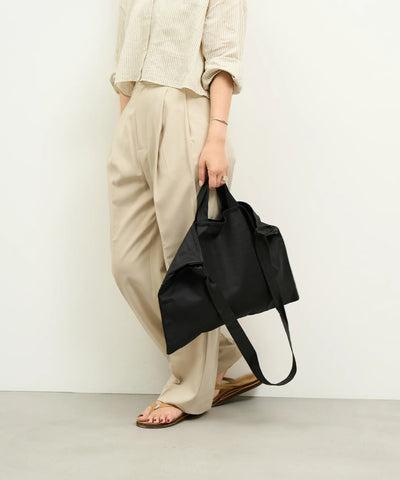 2way Square shoulder bag - Black / goatskin Bare