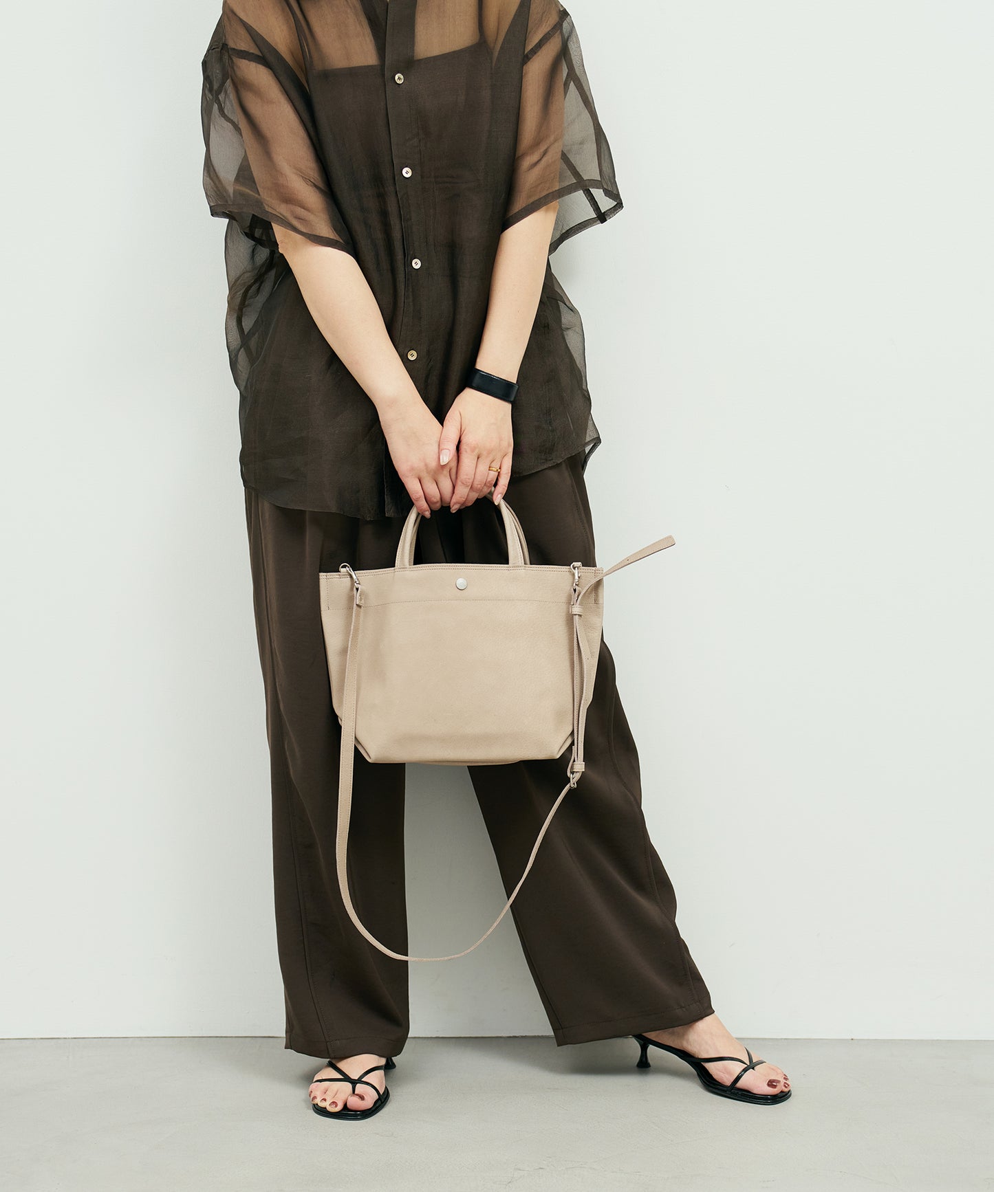 Lunch bag S_carry light - Pink beige / pigskin Hallie