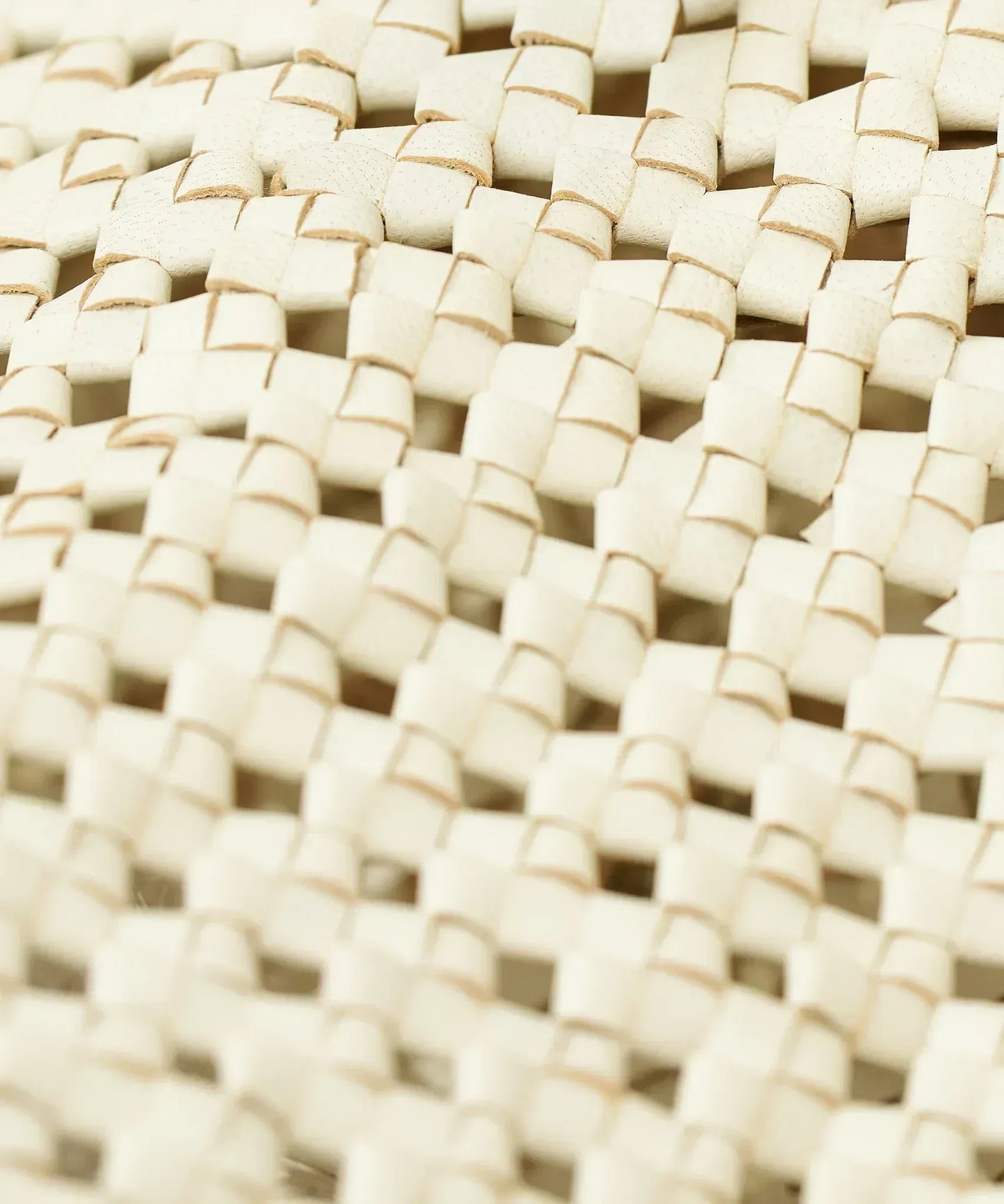 Tassel tote bag (oatmeal) / goatskin "GOAT MESH " - REN WEB SHOP