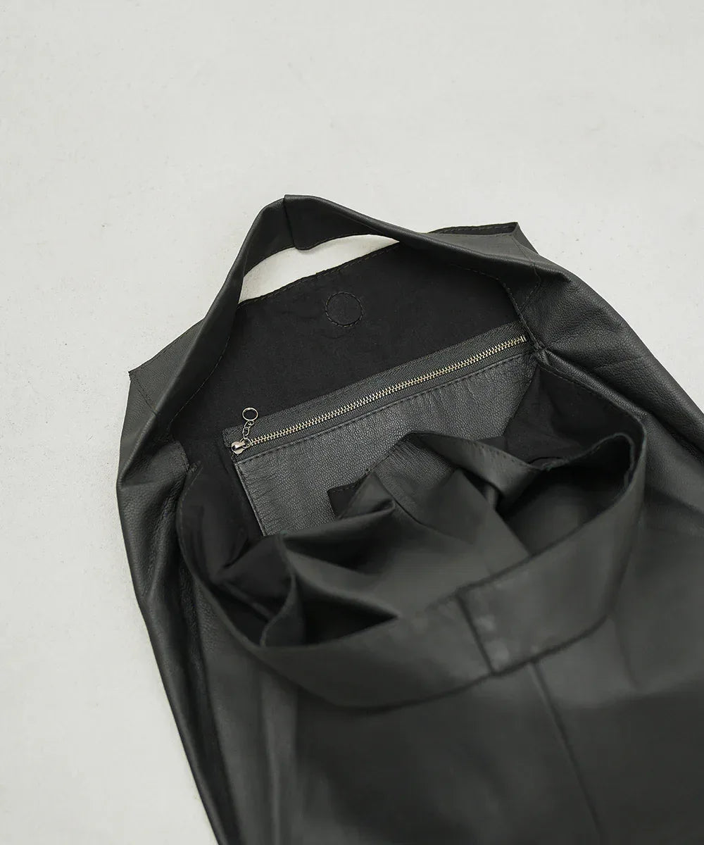 2way Reji-bukuro M (greige) / goatskin "BARE" - REN WEB SHOP