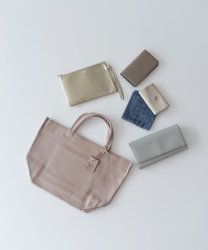 #30/ Lunch bag S (camel) / pigskin "HALLIE"