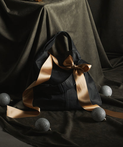 #11/ 2way Reji-bukuro S (black) / goatskin "BARE"