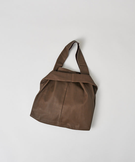 #11/ 2way Reji-bukuro S（深棕色）/山羊皮“BARE”