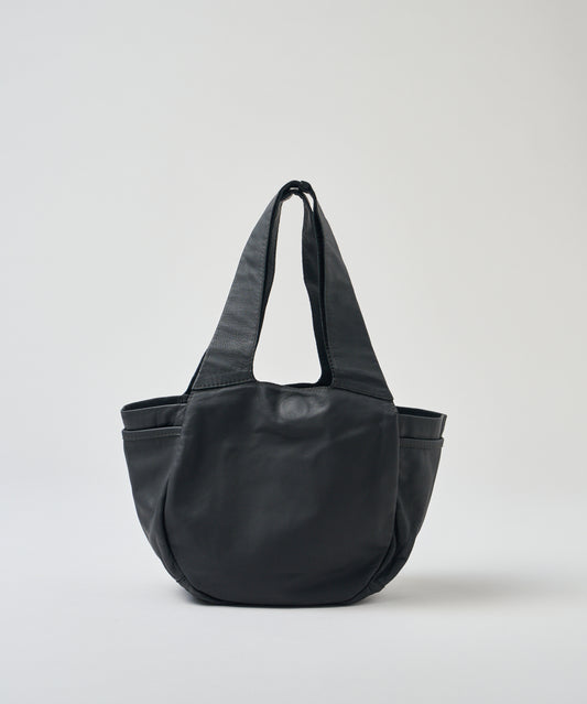 #11《SALE 30%》Pumpkin sack S (black) / goatskin "BARE"