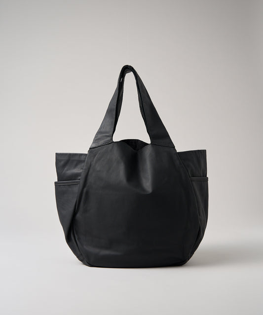 #11/ Pumpkin sack (black) / goatskin "BARE"