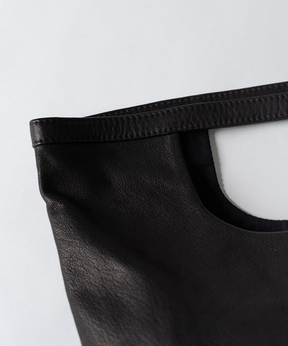 #11/ LP bag (black) / goatskin "BARE"
