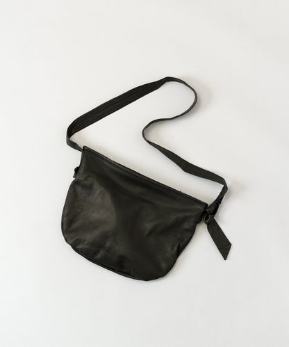 #11/ Circle shoulder bag S (black) / goatskin "BARE"