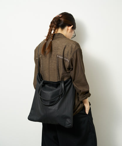 Flux Tote - Black / goatskin Bare