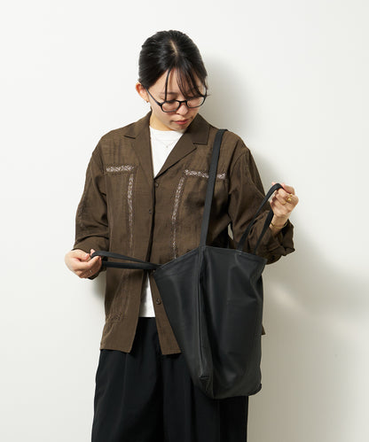 Flux Tote - Black / goatskin Bare