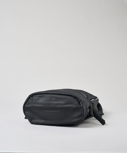 #11 / Daily backpack mid (black) / goatskin "BARE"