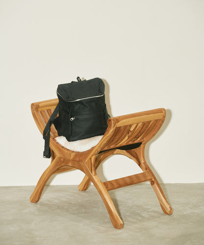 #11 / Box backpack (black) / goatskin "BARE"