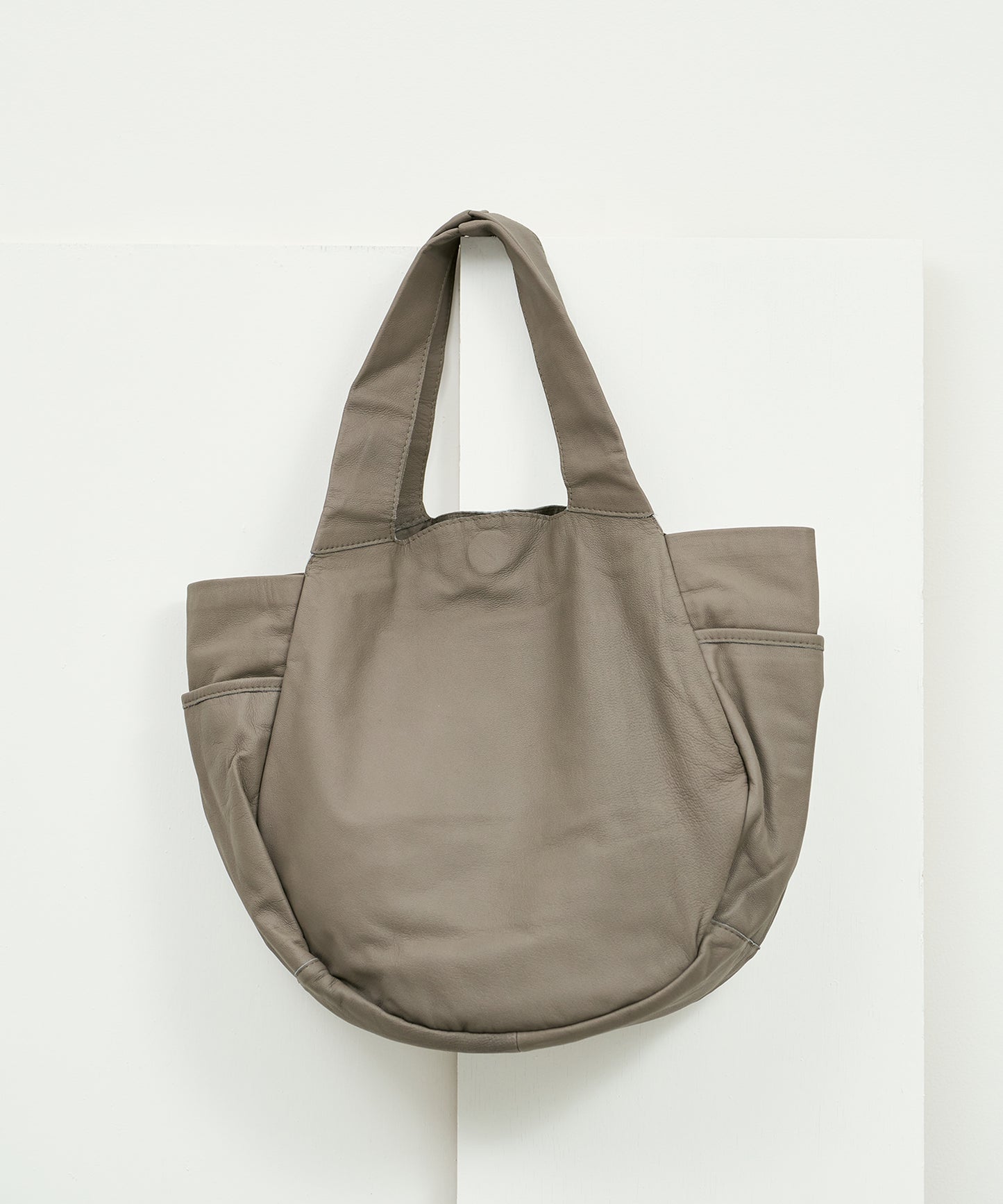 Pumpkin sack - Greige / goatskin Bare