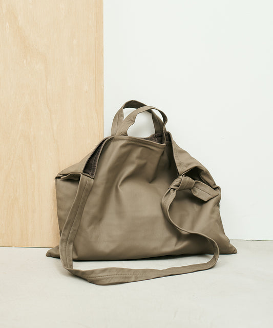 2way Square shoulder - Greige  / goatskin Bare