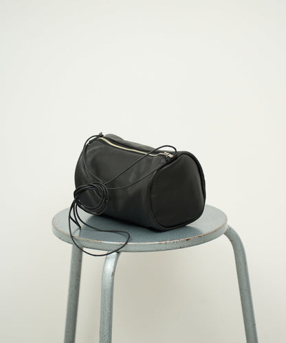 #15 / Canister shoulder Bag (black) / goatskin "STILL"