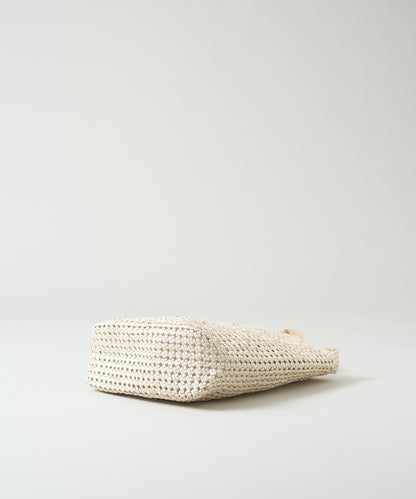 #16/ Box shoulder bag (oatmeal) / goatskin "GOAT MESH "