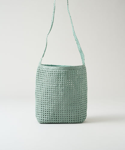 #16/ Box shoulder bag (sage green) / goatskin "GOAT MESH "