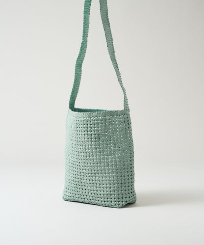 #16/ Box shoulder bag (sage green) / goatskin "GOAT MESH "