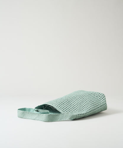 #16/ Box shoulder bag (sage green) / goatskin "GOAT MESH "