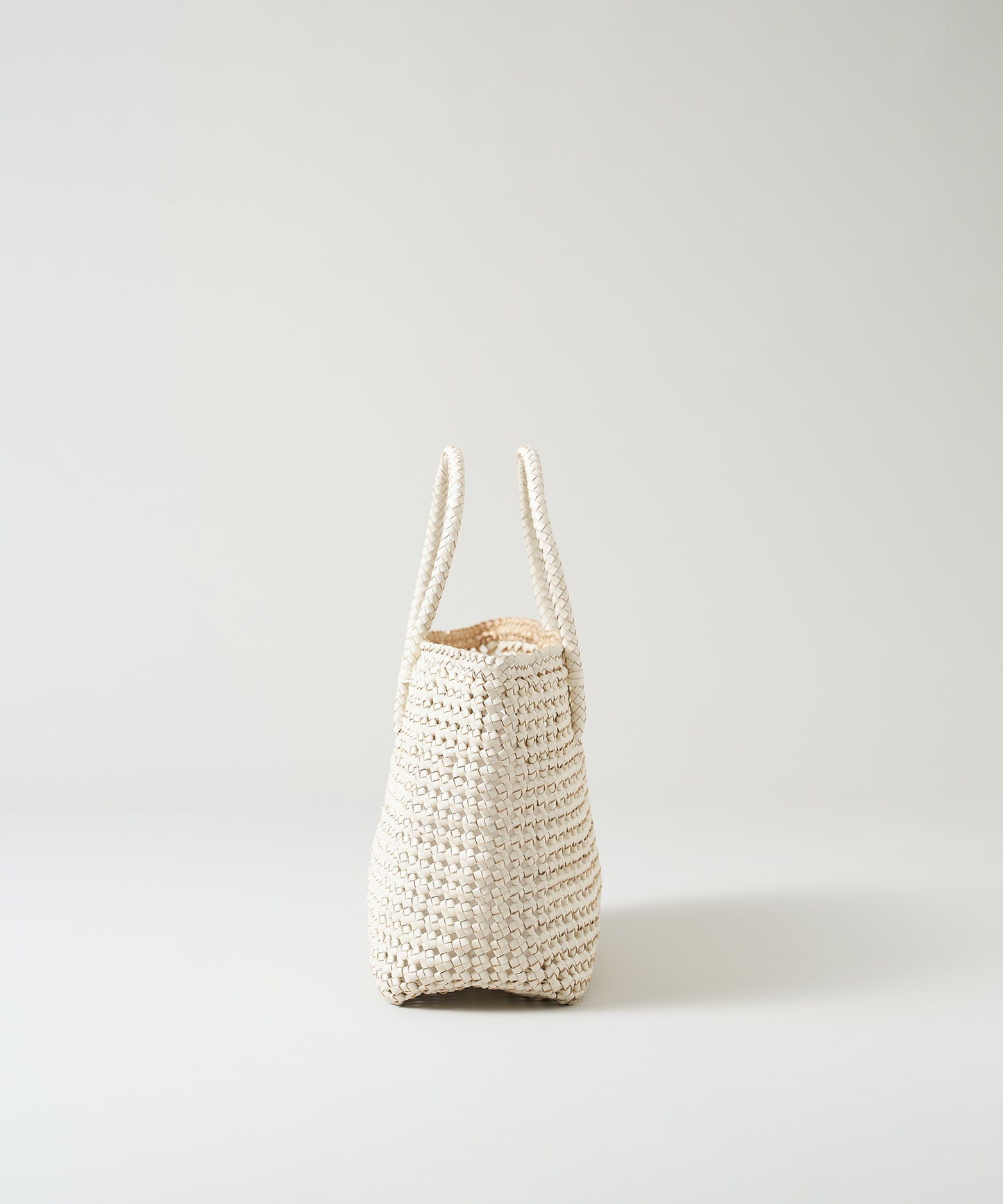 #16/ Basket tote bag S (oatmeal) / goatskin "GOAT MESH "