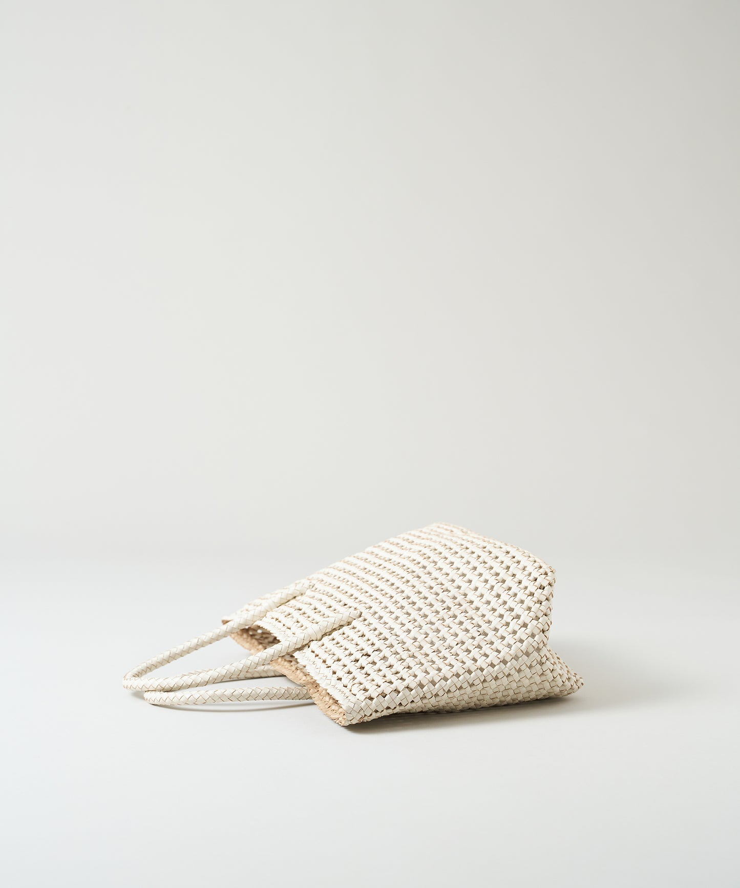 #16/ Basket tote bag S (oatmeal) / goatskin "GOAT MESH "