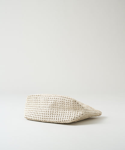 #16/ Basket tote bag S (oatmeal) / goatskin "GOAT MESH "