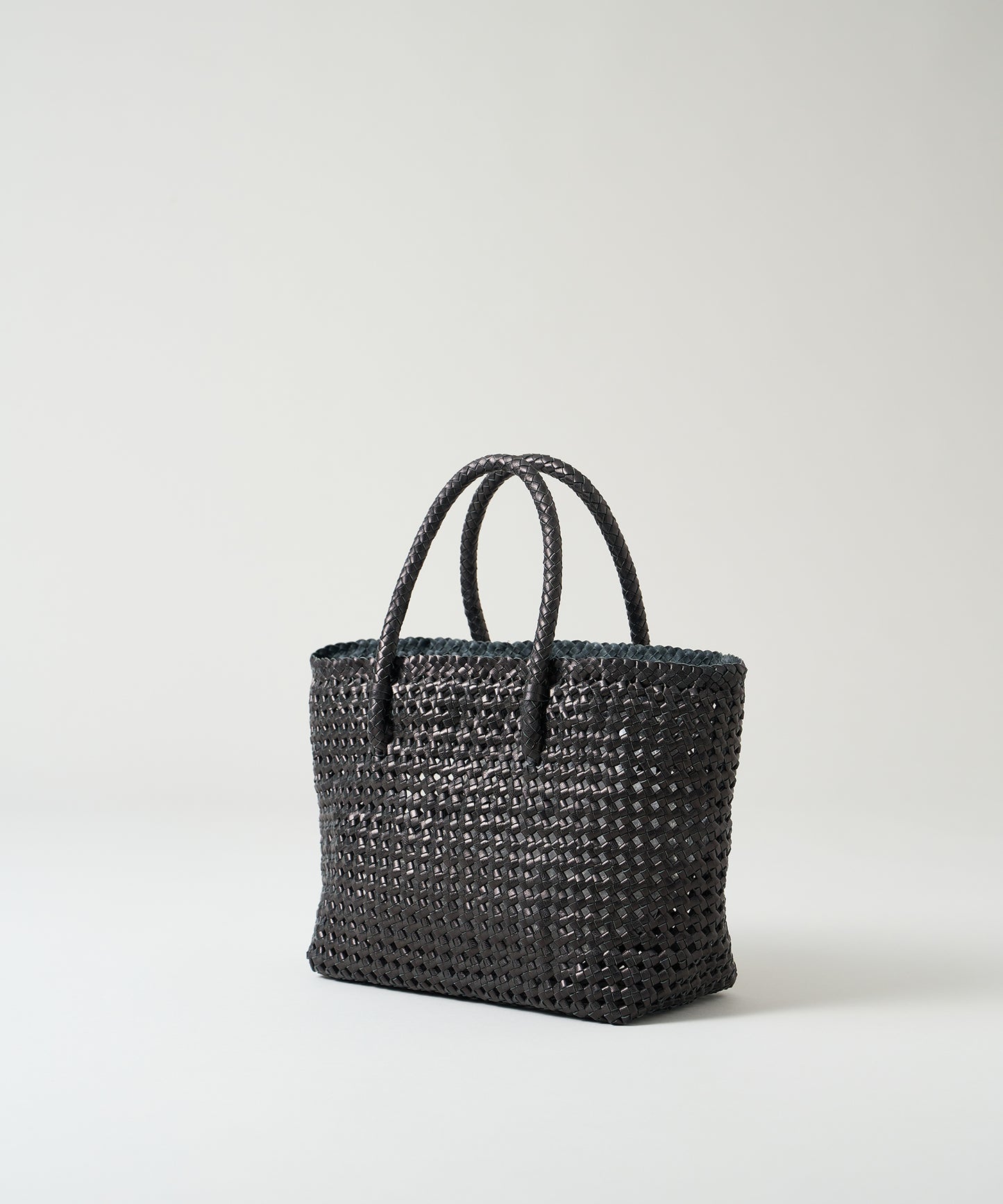 #16/ Basket tote bag S (black) / goatskin "GOAT MESH "