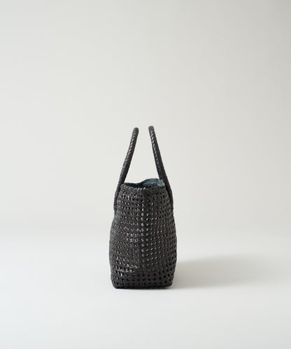 #16/ Basket tote bag S (black) / goatskin "GOAT MESH "