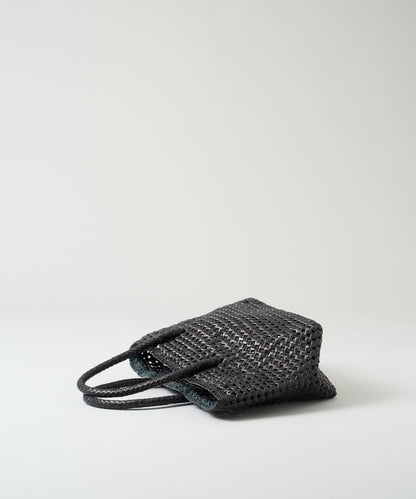 #16/ Basket tote bag S (black) / goatskin "GOAT MESH "